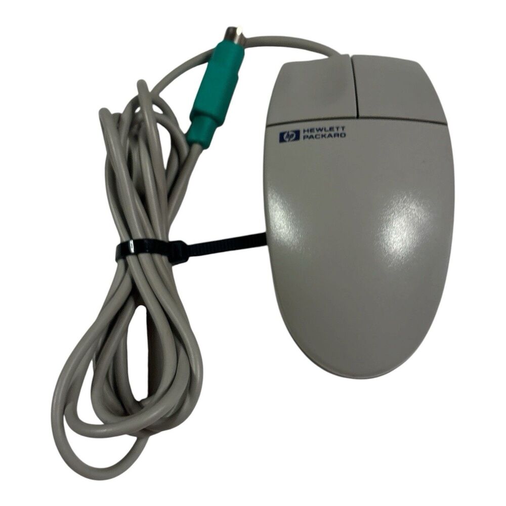 Vintage HP Hewlett Packard (M-S34) Wired Track Ball Computer Mouse Tested